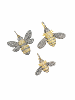 Sterling Silver and Gold Diamond Bee Pendants | Ulka Rocks