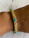 Sample Sale - Shiloh bracelet - gold turquoise