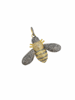 Sterling Silver and Gold Diamond Bee Pendants | Ulka Rocks