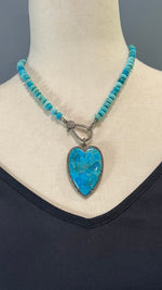 Iron Mountain Blue Turquoise Necklace and Kingman Heart Pendant | Ulka Rocks