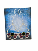 Red Tourmaline Sterling Silver Earrings | Ulka Rocks