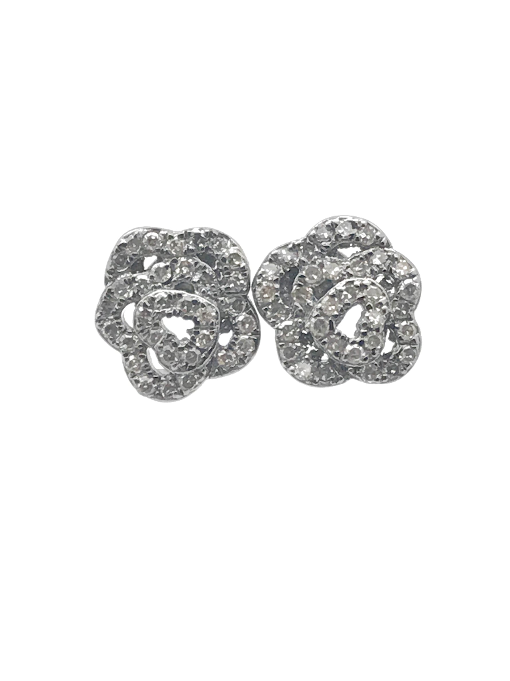 Diamond Flower Earrings | Ulka Rocks