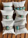 Kingman Turquoise Sterling Silver Bracelet Cuffs