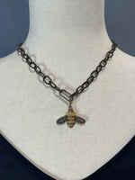 Sterling Silver and Gold Diamond Bee Pendants | Ulka Rocks
