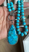 Custom Order (Layaway) for Susan - Turquoise pendant and necklace with pave diamond clasp