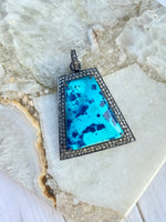 Tiago Collection - Shattuckite and Chrysocolla Pendants | Ulka Rocks