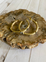 Shiloh Earrings - Gold Diamond Dot | Ulka Rocks