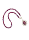 Cresson Collection - Pink Labradorite Necklace and Ruby Pendant