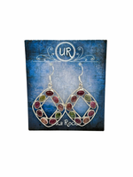 Red Tourmaline Sterling Silver Earrings | Ulka Rocks