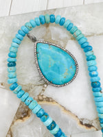 Kingman Blue Turquoise Koss Pendant | Ulka Rocks