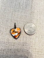 Rare Kingman Orange Turquoise Mohave Heart Pendants | Ulka Rocks