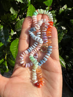 Helotes Prestige Collection - Fun Heshi Red Opal 20" Necklace with 14K Gold Clasp | Ulka Rocks