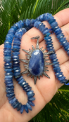 Custom Orders - Hisako - Kyanite Necklace and Sapphire Pendant
