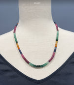 Rainbow Semi-precious Necklace 19.5-20.5 Inches | Ulka Rocks