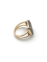 Diamond Blue Labradorite Ring in 14K Gold | Ulka Rocks