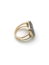 Benbrook diamond labradorite ring in 14k gold