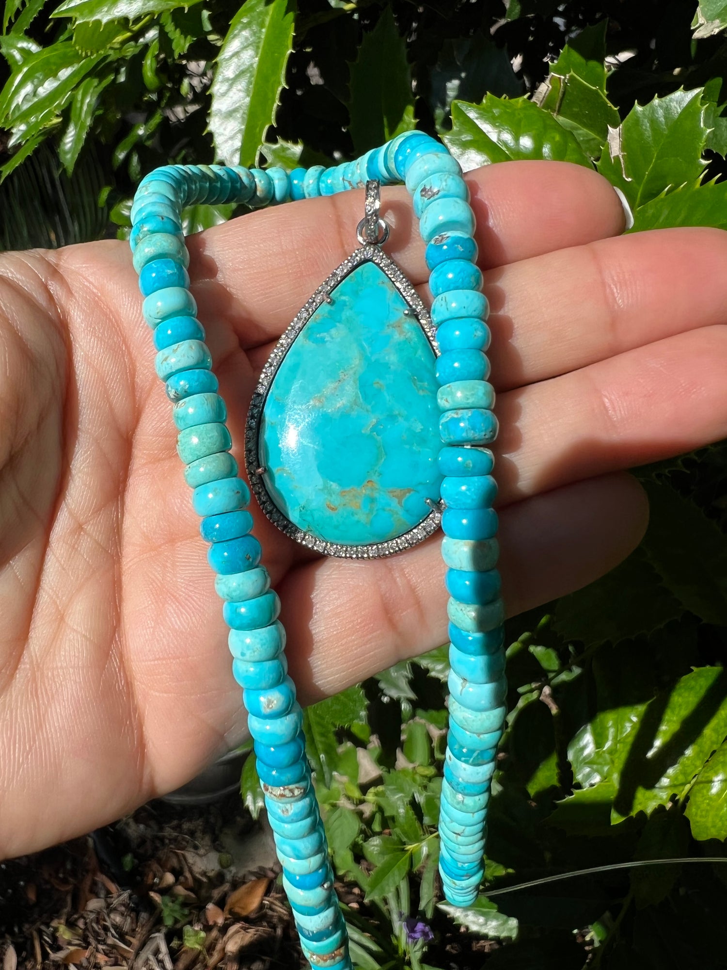 Kingman Blue Turquoise Koss Pendant | Ulka Rocks