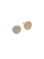 Diamond Disc Earrings in 14K Gold | Ulka Rocks
