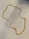 Sample Sale - White Sapphire and Gold Necklace