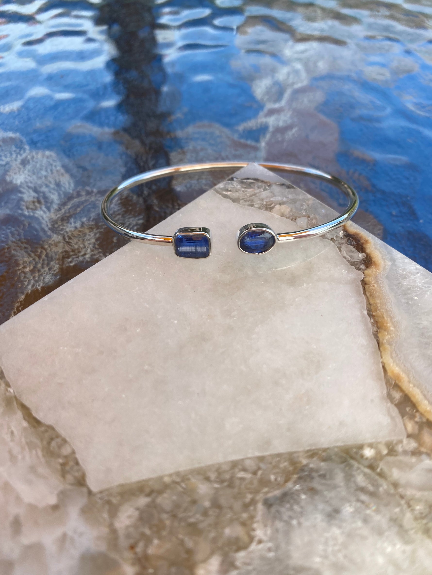 Eden Collection - Gemstone Sterling Silver Bracelet Cuffs - Multiple Stones Available | Ulka Rocks
