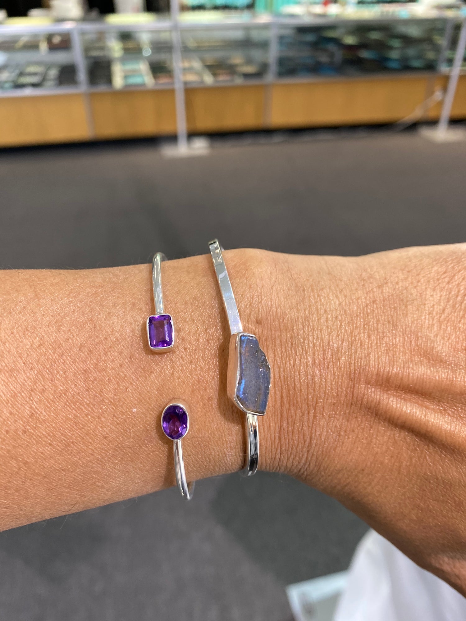 Eden Collection - Gemstone Sterling Silver Bracelet Cuffs - Multiple Stones Available | Ulka Rocks