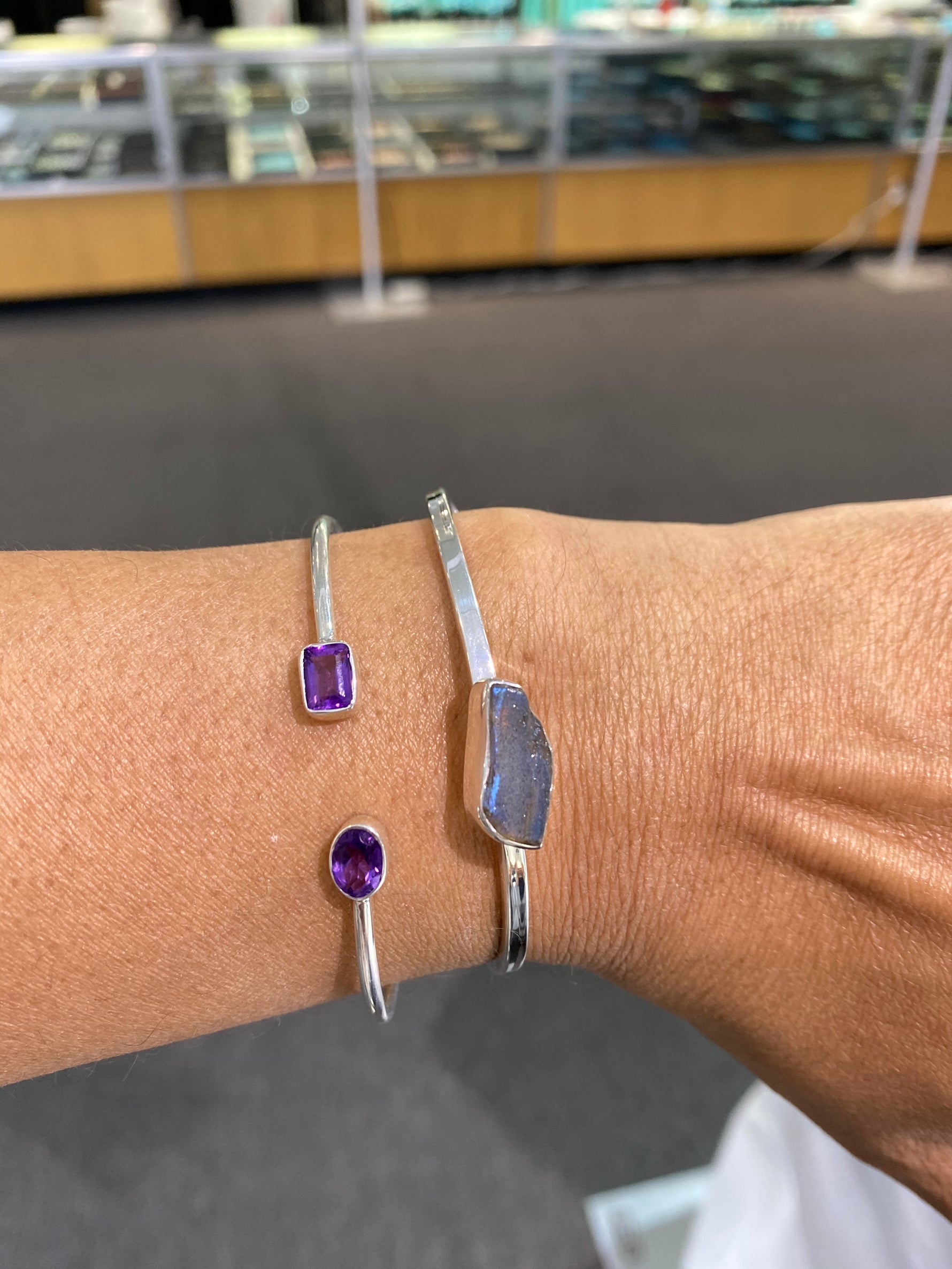 Eden Collection - Gemstone Sterling Silver Bracelet Cuffs - Multiple Stones Available | Ulka Rocks