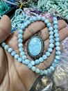 Custom Order - Larimar and Pearl and Apatite Jewelry