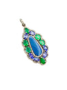 Tanzanite, Emerald, Opal and Diamond Pendant