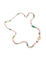 Pastel Afghan Pink Tourmaline 18" Necklace with 14K Gold Clasp | Ulka Rocks