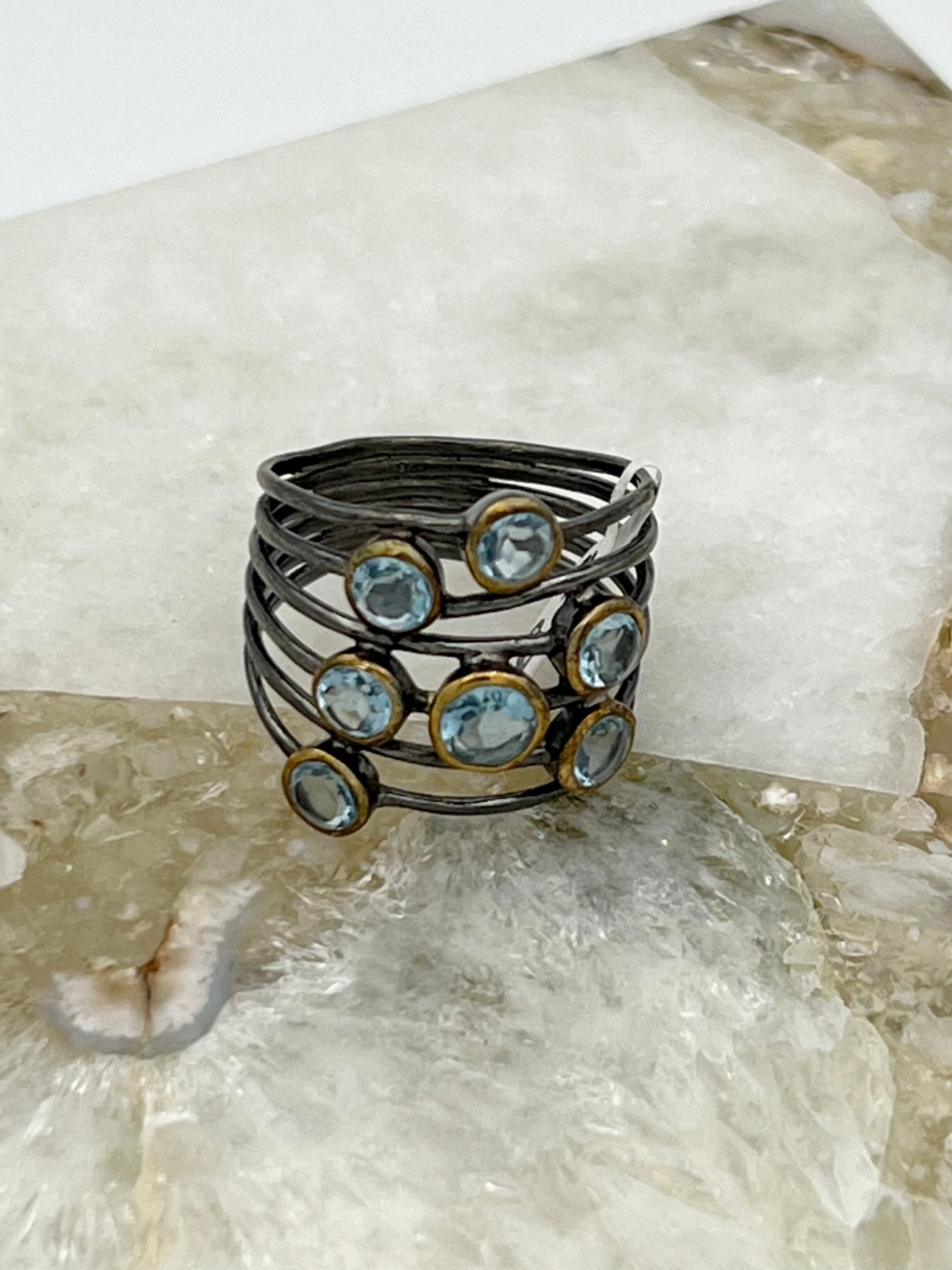 Sterling Silver Confetti Rings | Ulka Rocks