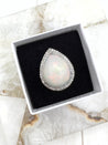 Custom Order for Robin - Opal and Diamond Sterling Silver Ring