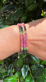 Pink Tourmaline Layered Bracelet | Ulka Rocks