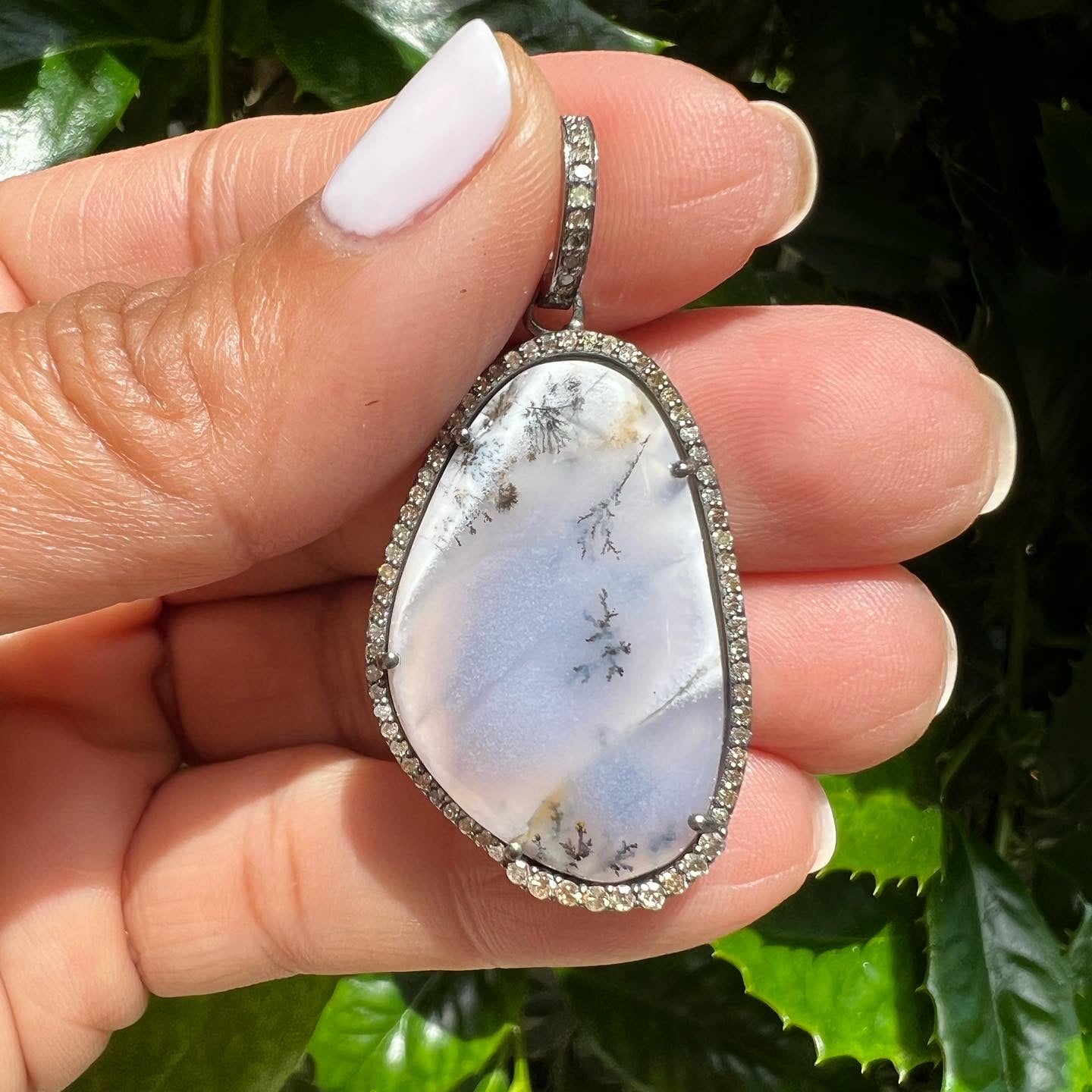 Dendrite White Opal Pendants | Ulka Rocks