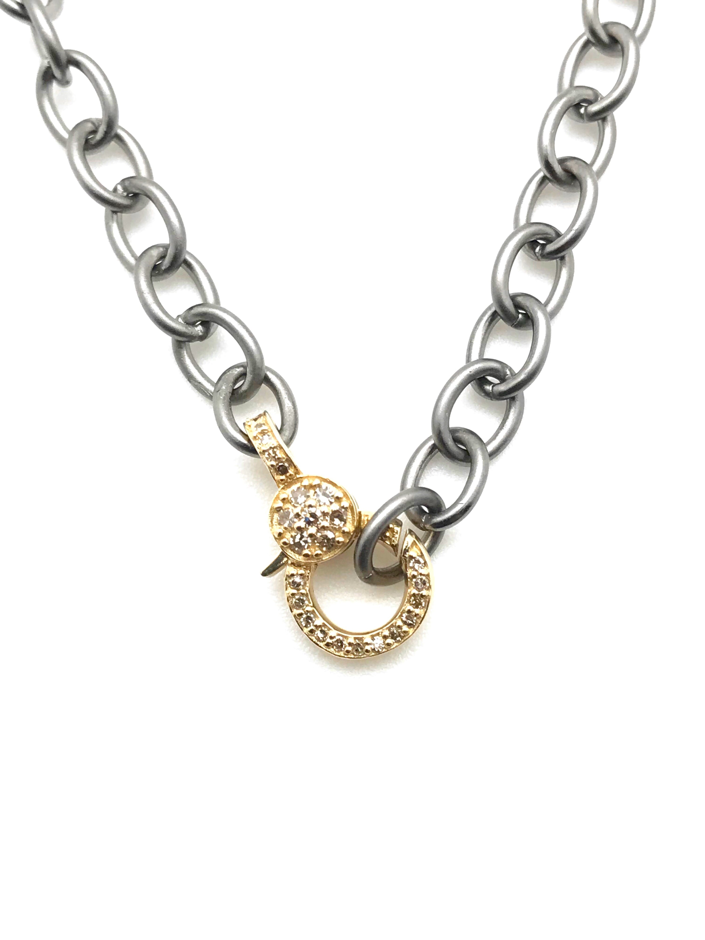 Rough Hollow diamond Butterfly necklace in 14k gold and sterling silve ...