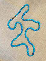 38" Turquoise Sterling Silver Necklace | Ulka Rocks