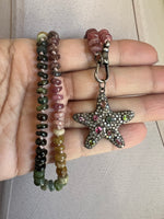 Pink Tourmaline Necklace and Starfish Pendant | Ulka Rocks