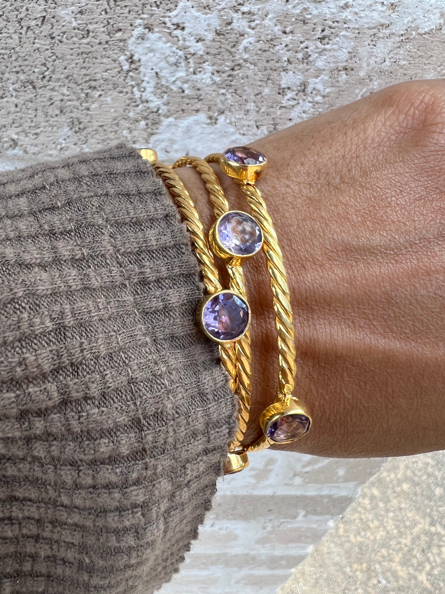 Gemstone Earrings and Bracelets - Amethyst | Ulka Rocks
