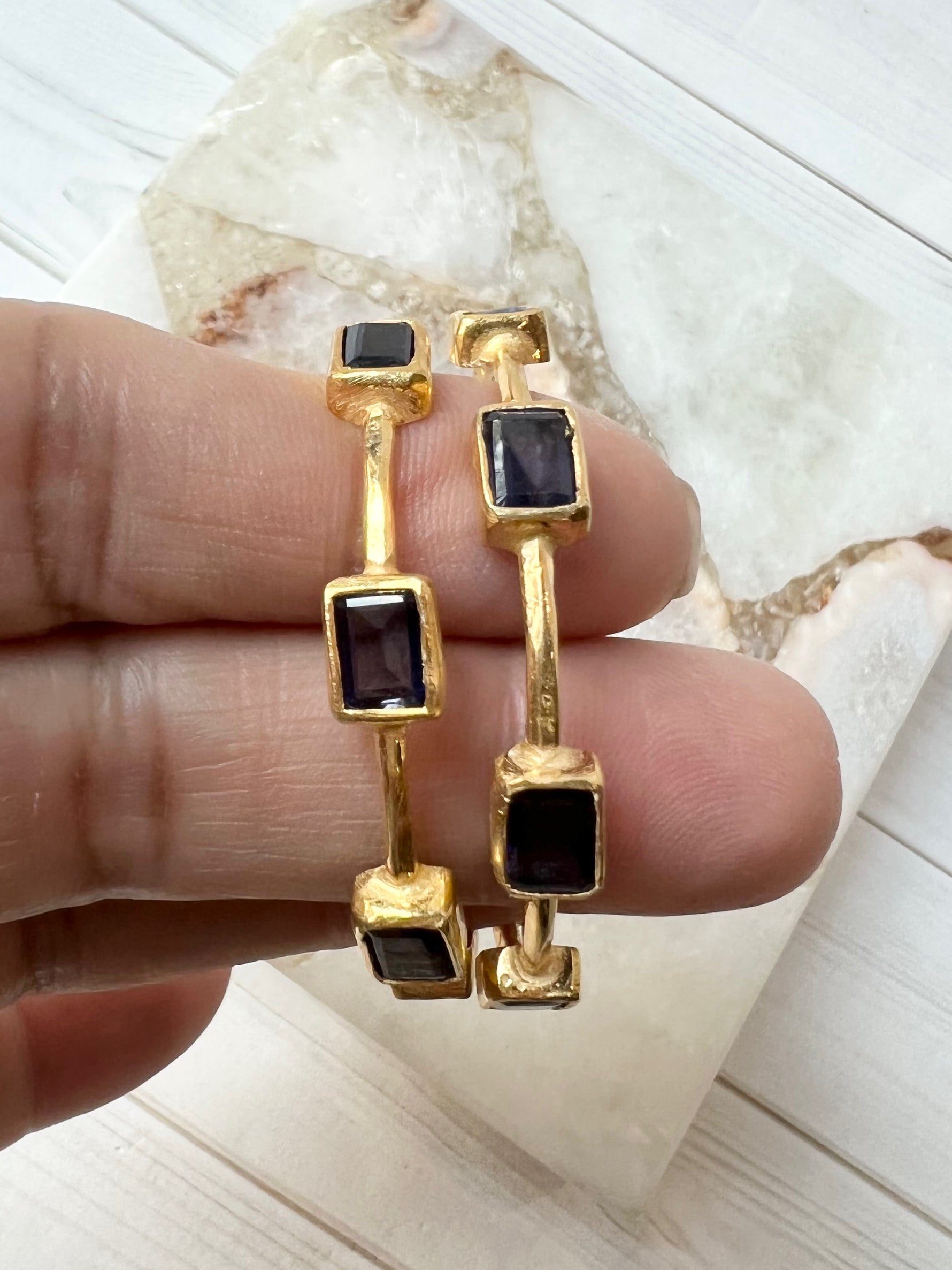 Gemstone Earrings and Bracelets - Iolite | Ulka Rocks