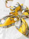 Silk Pearl Bow Scrunchies