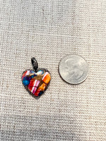 Rare Kingman Orange Turquoise Mohave Heart Pendants | Ulka Rocks