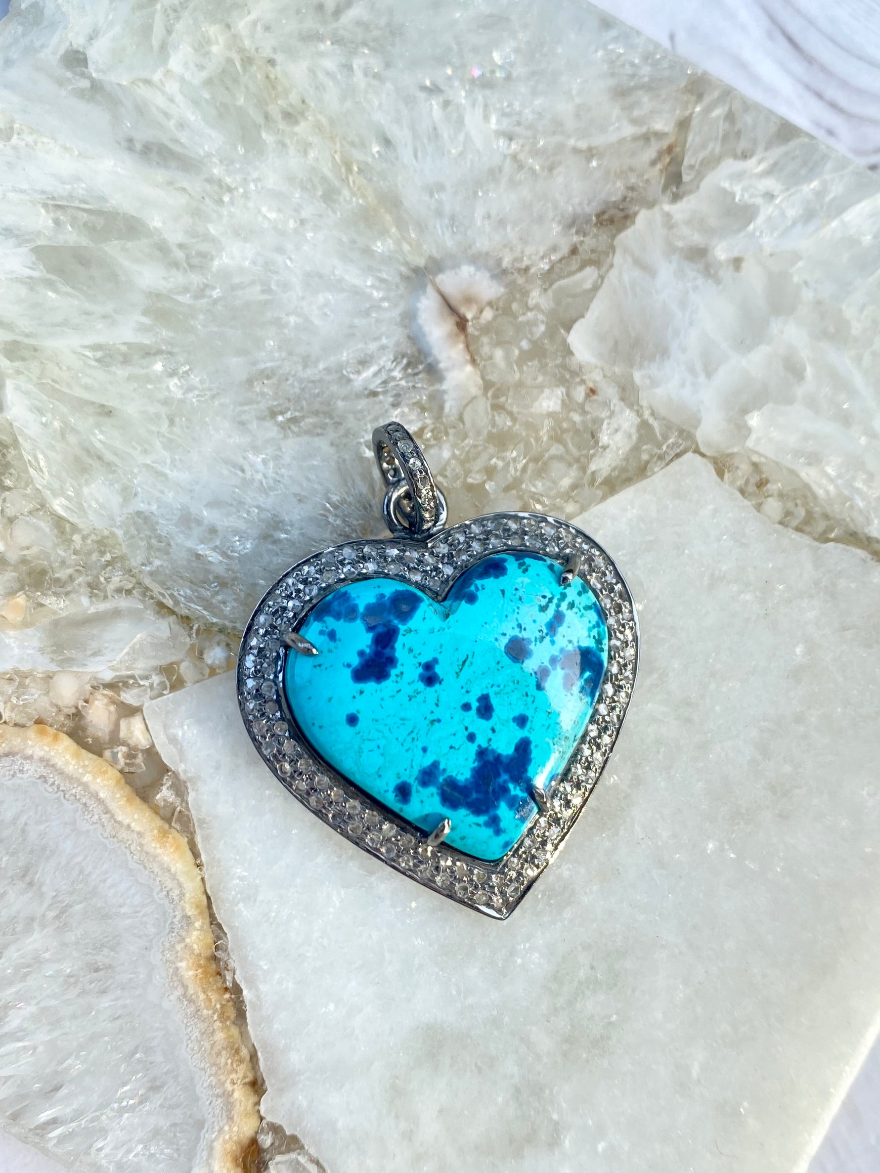 Tiago Collection - Shattuckite and Chrysocolla Pendants | Ulka Rocks
