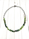Custom Order for Sue - Ombré Green Tourmaline Teardrop Necklace