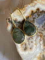 Gemstone Collection - Green Labradorite Earrings | Ulka Rocks
