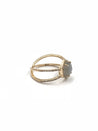 14k gold diamond labradorite ring