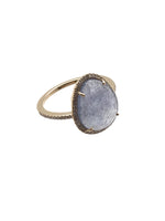 Diamond Purple Tanzanite Ring in 14K Gold | Ulka Rocks
