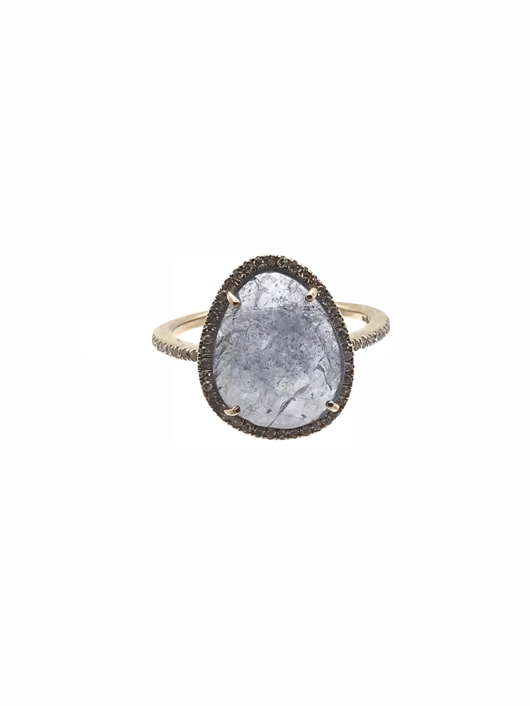 Diamond Purple Tanzanite Ring in 14K Gold | Ulka Rocks