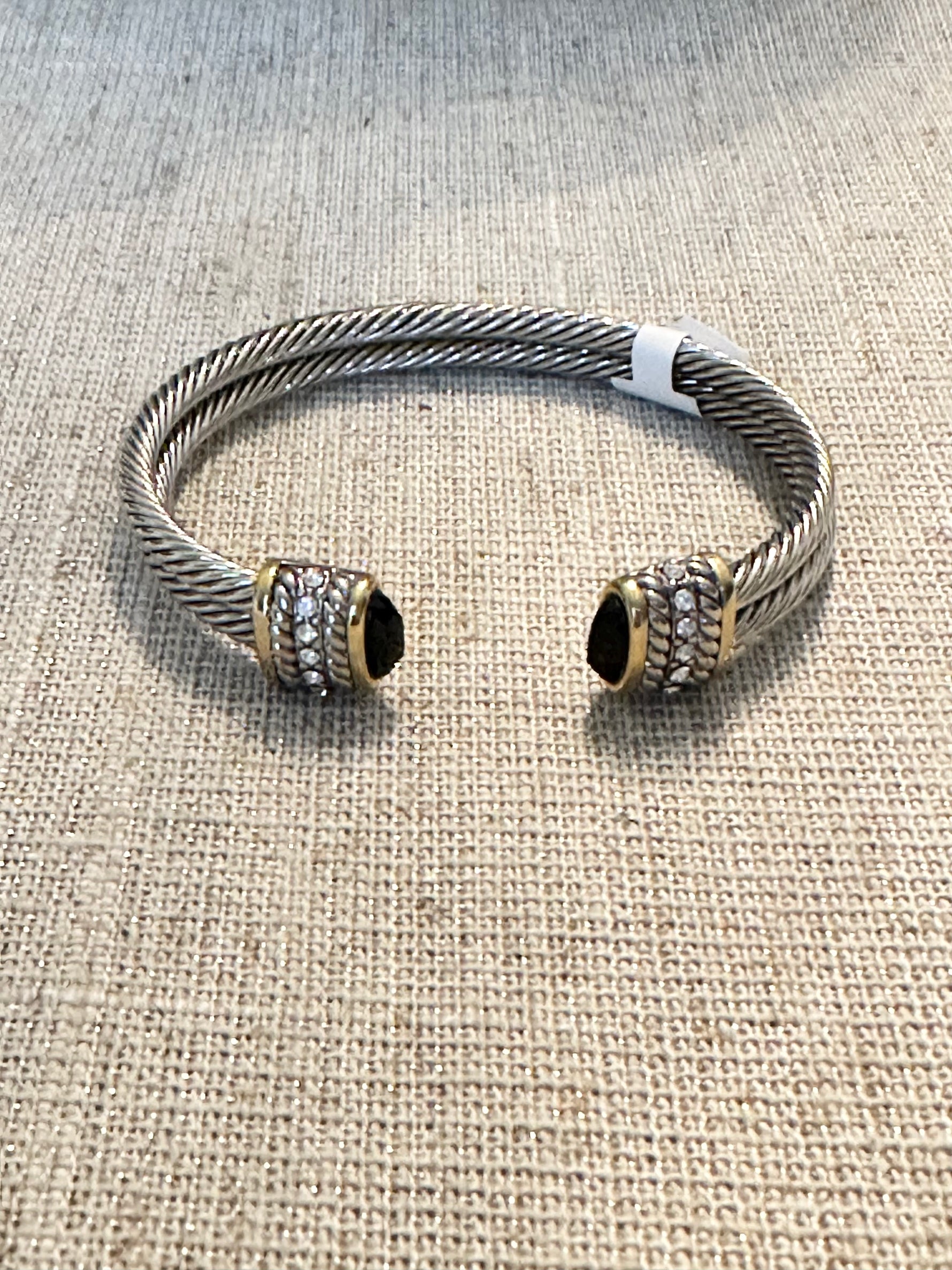 7" Aquamarine & Citrine Cuff | Ulka Rocks