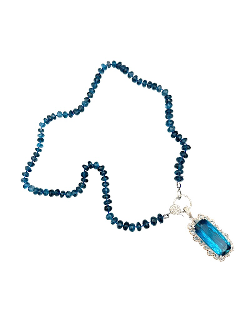 London Blue Necklace and London Blue Diamond Pendant | Ulka Rocks