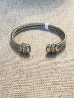 7" Aquamarine & Citrine Cuff | Ulka Rocks