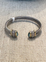 7" Aquamarine & Citrine Cuff | Ulka Rocks